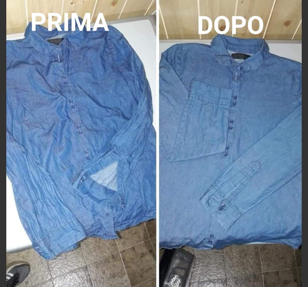 Camicia prima e dopo il trattamento con VEGA